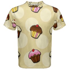 Colorful Cupcakes Pattern Men s Cotton Tee by Valentinaart