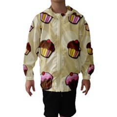 Colorful Cupcakes Pattern Hooded Wind Breaker (kids) by Valentinaart