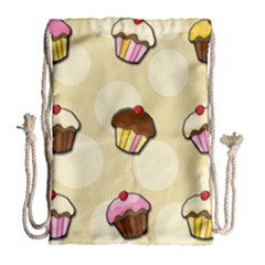 Colorful Cupcakes Pattern Drawstring Bag (large) by Valentinaart