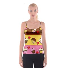 Love Cupcakes Spaghetti Strap Top by Valentinaart