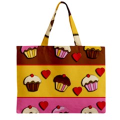 Love Cupcakes Zipper Mini Tote Bag by Valentinaart