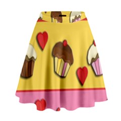 Love Cupcakes High Waist Skirt