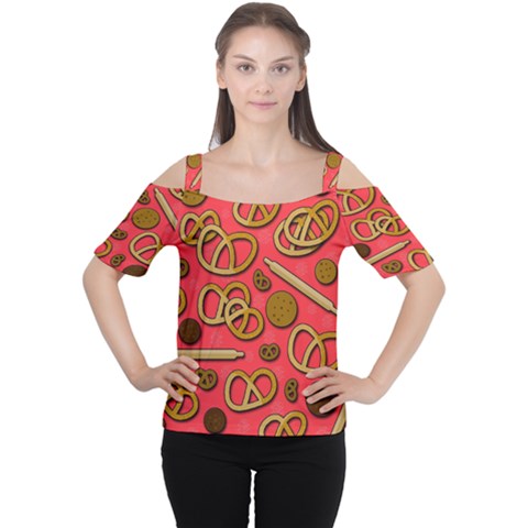 Bakery Women s Cutout Shoulder Tee by Valentinaart