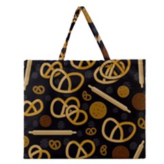 Bakery 2 Zipper Large Tote Bag