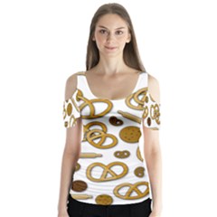 Bakery 3 Butterfly Sleeve Cutout Tee 