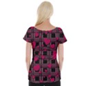 Harts pattern Women s Cap Sleeve Top View2