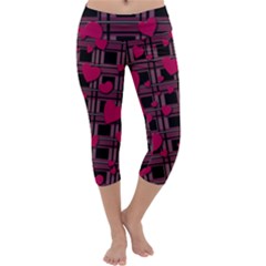 Harts Pattern Capri Yoga Leggings