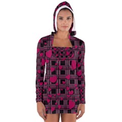 Harts Pattern Women s Long Sleeve Hooded T-shirt by Valentinaart