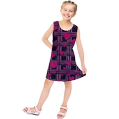 Harts Pattern Kids  Tunic Dress by Valentinaart