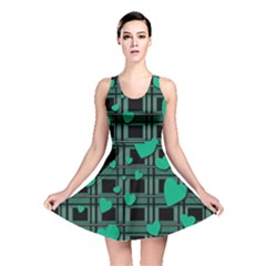 Green Love Reversible Skater Dress by Valentinaart