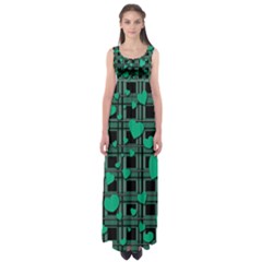 Green Love Empire Waist Maxi Dress