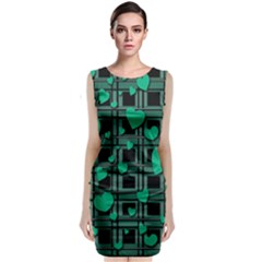 Green Love Classic Sleeveless Midi Dress