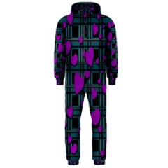 Purple Love Hooded Jumpsuit (men)  by Valentinaart