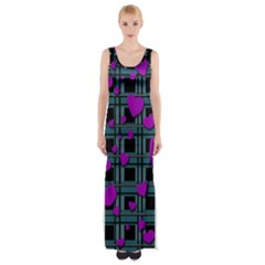 Purple Love Maxi Thigh Split Dress by Valentinaart