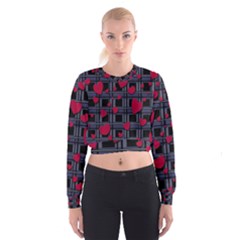 Decorative Love Women s Cropped Sweatshirt