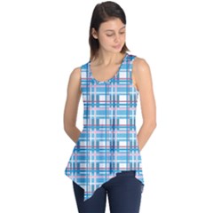 Blue Plaid Pattern Sleeveless Tunic by Valentinaart