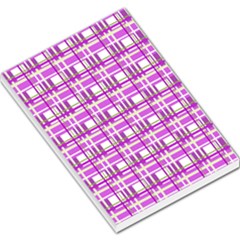 Purple Plaid Pattern Large Memo Pads by Valentinaart