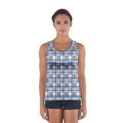 Decorative Plaid Pattern Women s Sport Tank Top  by Valentinaart