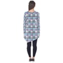 Decorative plaid pattern Long Sleeve Tunic  View2