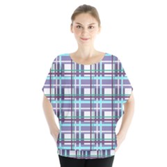 Decorative Plaid Pattern Blouse