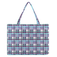 Decorative Plaid Pattern Medium Zipper Tote Bag