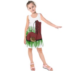 Boot In The Grass Kids  Sleeveless Dress