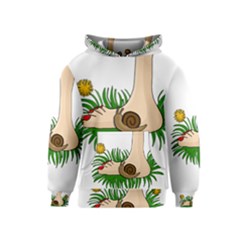 Barefoot In The Grass Kids  Pullover Hoodie by Valentinaart