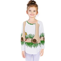 Barefoot In The Grass Kids  Long Sleeve Tee