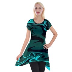 Hauntedlagoon Short Sleeve Side Drop Tunic