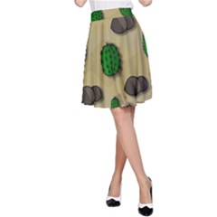 Cactuses A-line Skirt by Valentinaart