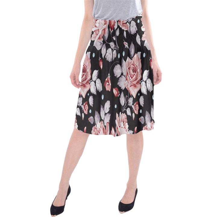 Vintage Flower  Midi Beach Skirt