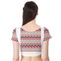 Cute Flower Pattern Short Sleeve Crop Top (Tight Fit) View2