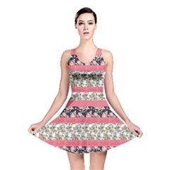 Cute Flower Pattern Reversible Skater Dress by Brittlevirginclothing