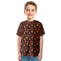 Exotic Colorful Flower Pattern  Kids  Sport Mesh Tee View1