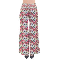 Gorgeous Red Flower Pattern  Pants by Brittlevirginclothing