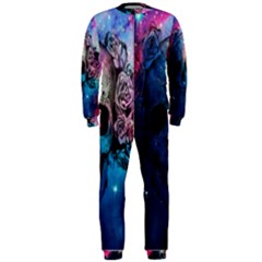 Colorful Space Skull Pattern Onepiece Jumpsuit (men)  by Brittlevirginclothing