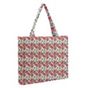 Gorgeous Red Flower Pattern  Medium Zipper Tote Bag View2