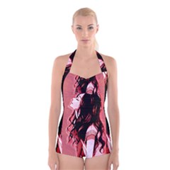 Day Dreaming Anime Girl Boyleg Halter Swimsuit 