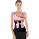 Cats Looking In The Sky At Santa Claus At Night Tank Top View1