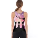 Cats Looking In The Sky At Santa Claus At Night Tank Top View2