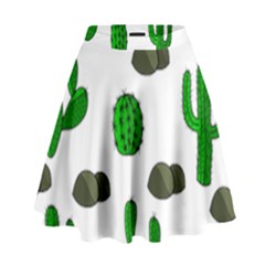 Cactuses 3 High Waist Skirt by Valentinaart