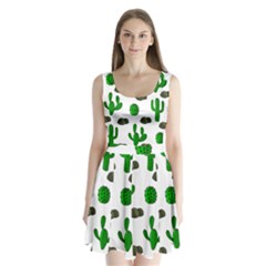 Cactuses 3 Split Back Mini Dress  by Valentinaart