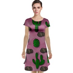 Cactuses 2 Cap Sleeve Nightdress by Valentinaart