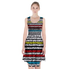 Simple Colorful Design Racerback Midi Dress