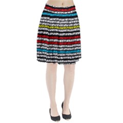 Simple Colorful Design Pleated Skirt