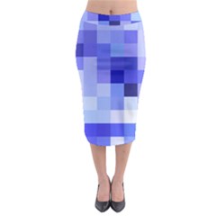 Pixie Blue Midi Pencil Skirt