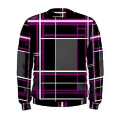 Simple Magenta Lines Men s Sweatshirt by Valentinaart