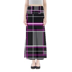 Simple Magenta Lines Maxi Skirts