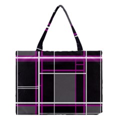 Simple Magenta Lines Medium Tote Bag