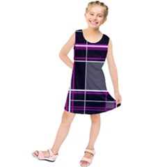 Simple Magenta Lines Kids  Tunic Dress